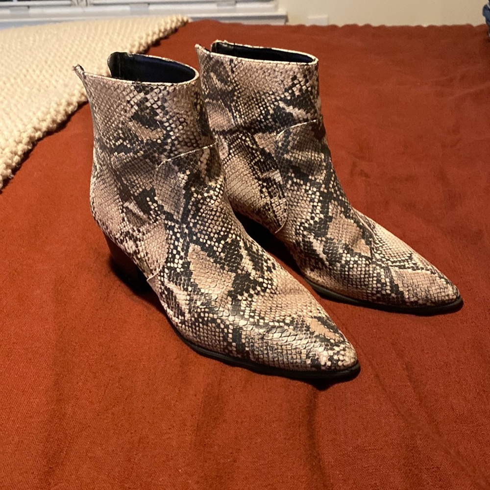 Snake Skin Booties